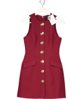 Club L Belony Dark Red Mini Dress With Button Detailing UK 10