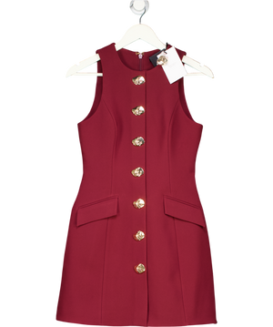 Club L Belony Dark Red Mini Dress With Button Detailing UK 10