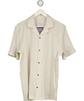 Autograph Cream Cotton Blend Textured Shirt UK S