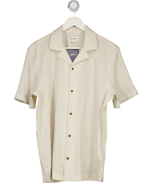 Autograph Cream Cotton Blend Textured Shirt UK S