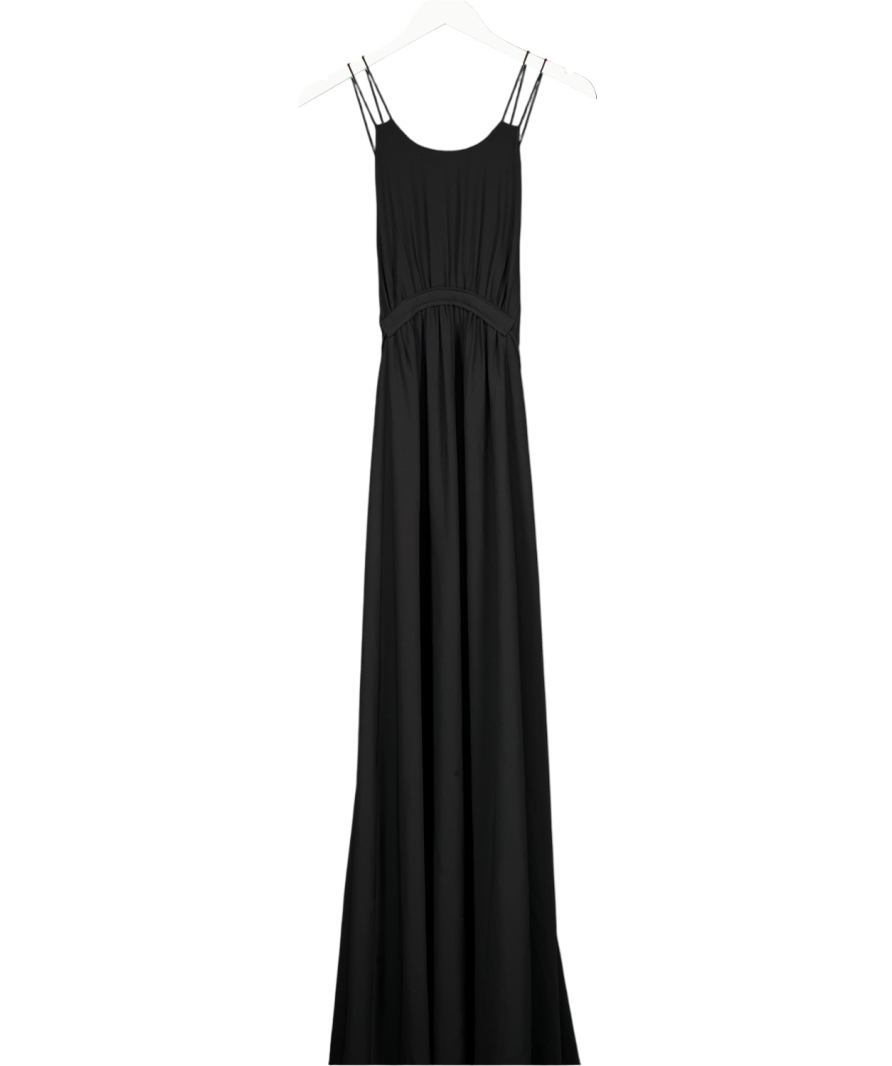 Whistles Black Strappy Maxi Dress UK 10