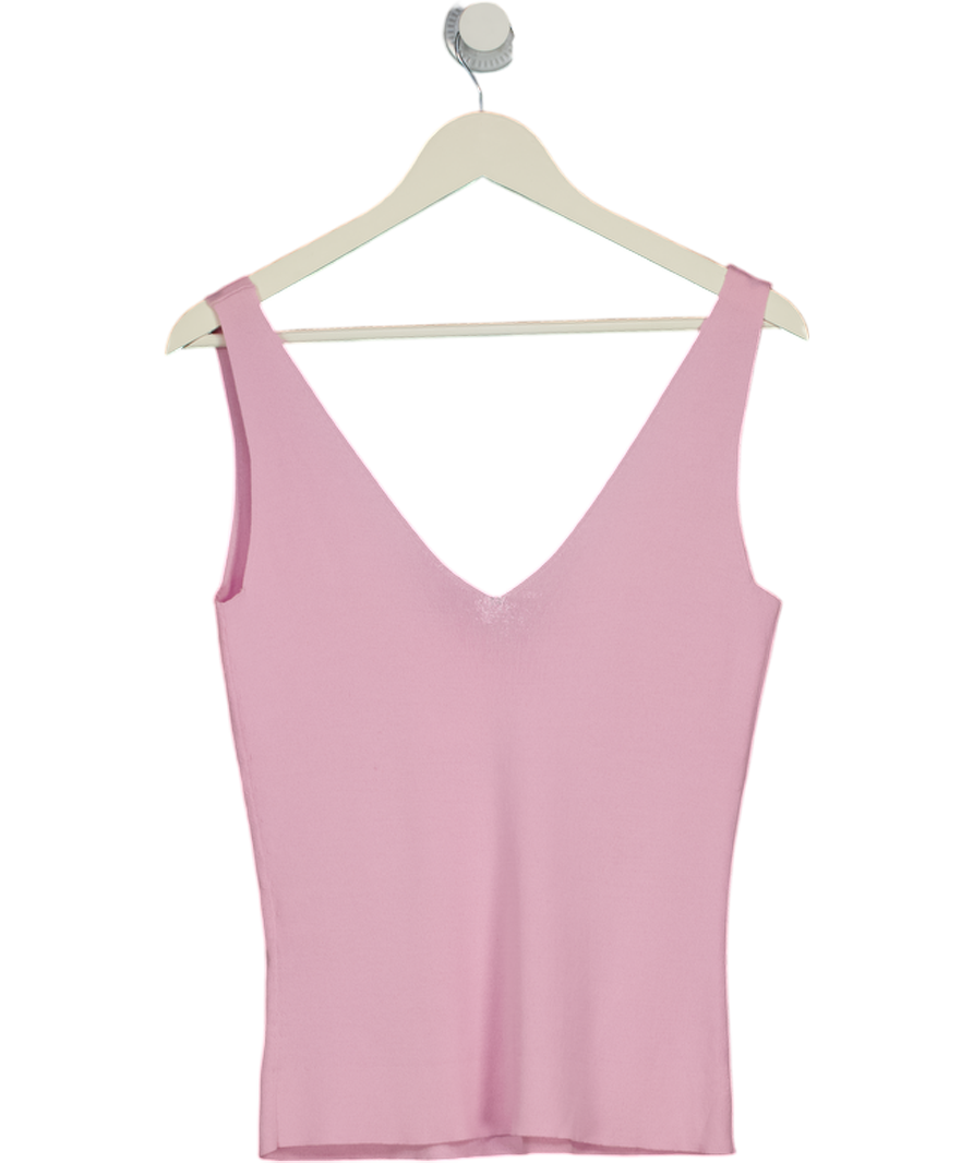Iris & Ink Baby Pink Sleeveless Knit Tank UK L