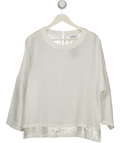 Brora White Washed Linen Top Uk 12/14 UK M/L