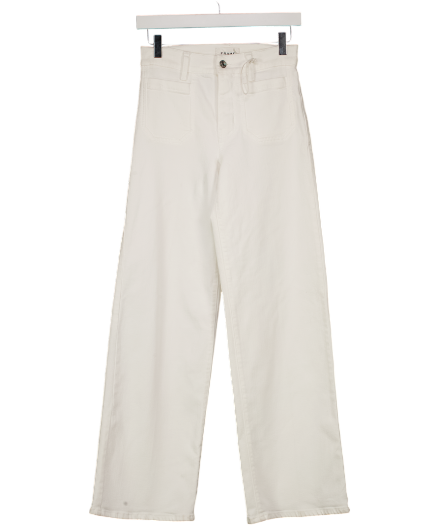 FRAME White Le Slim Palazzo High Rise Wide Leg Jeans W25