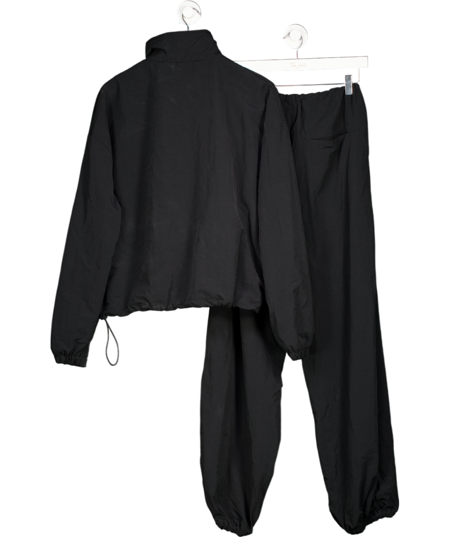 Adanola X Pernille Teisbaek 2-piece Black Asymmetric Zip Jacket And Track Pants UK S