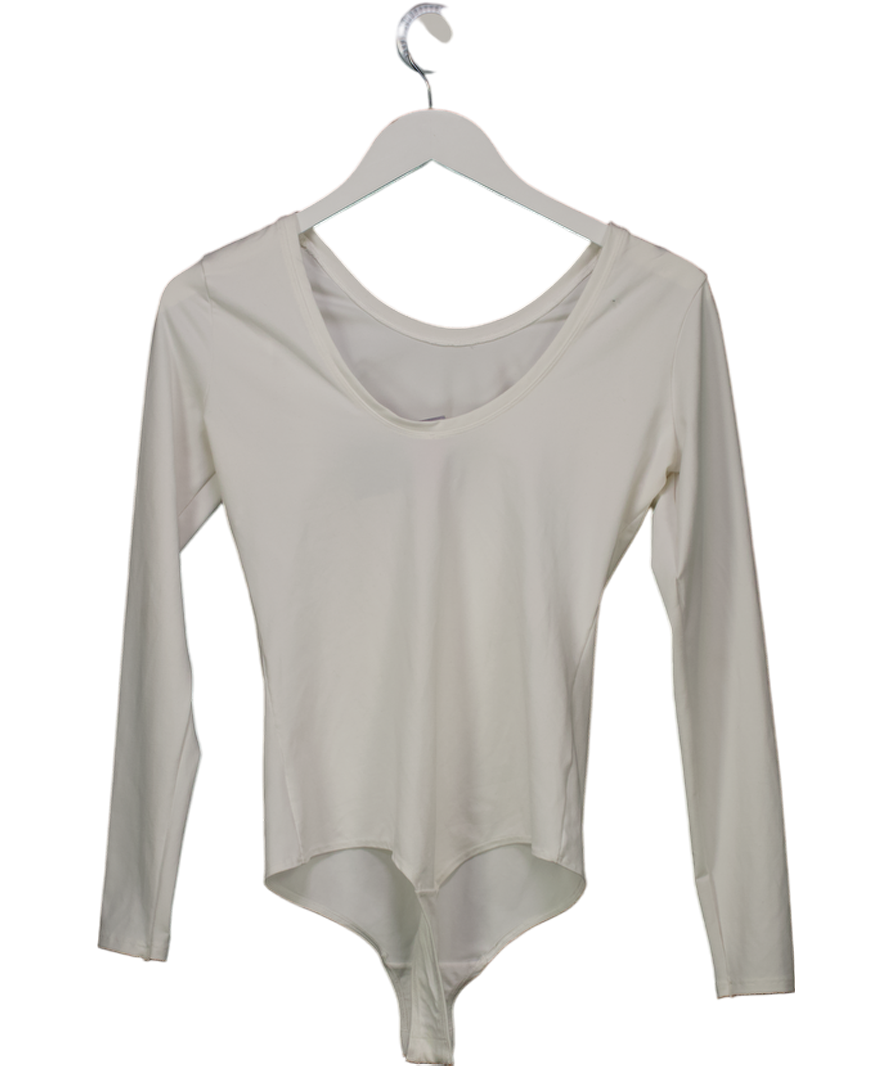 Spanx Cream Long Sleeve Bodysuit UK M