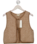 Sezane Beige Merino Wool & Kid Mohair Blend Pepy Waistcoat Top UK M