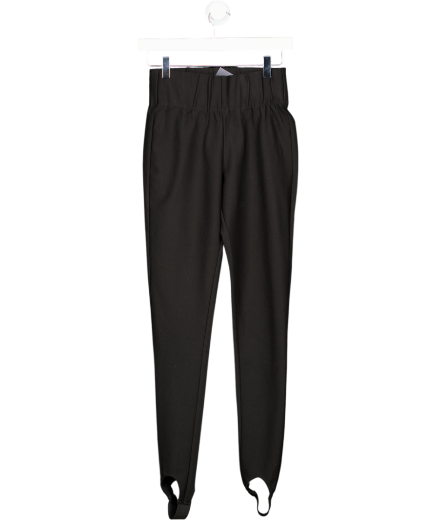 Karen Millen Black Italian Technical Power Stretch Stirrup Leggings UK XS