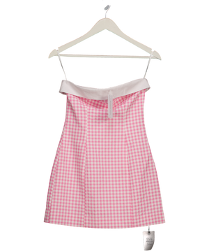 Lovers and Friends Alice Pink Gingham Mini Dress UK XS
