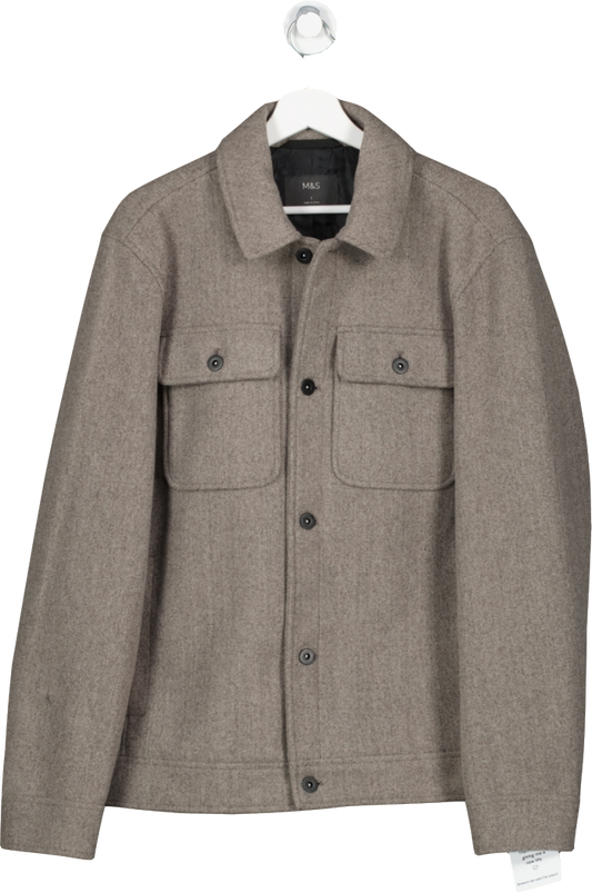M&S Grey Button Through Jacket UK L