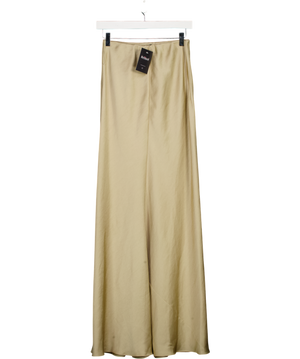 WILLOW Gaia Double Satin Fully Lined Luxury Skirt Champagne Beige UK 8