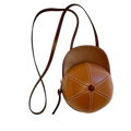 JW ANDERSON Tan Brown Leather Nano Cap Crossbody Bag