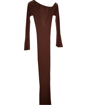 MURCI Brown Slouchy Knit Maxi Dress UK 8