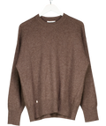 Lucy Nagle Brown Marl 100% Cashmere Crew Neck Jumper UK S/M