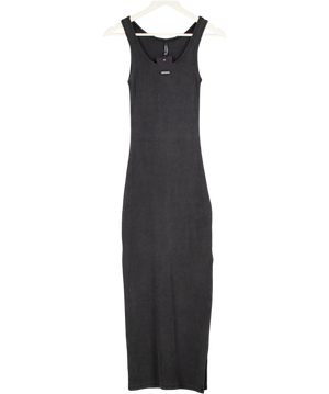 WRSTBHVR Grey Ribbed Sleeveless Maxi Dress UK XS
