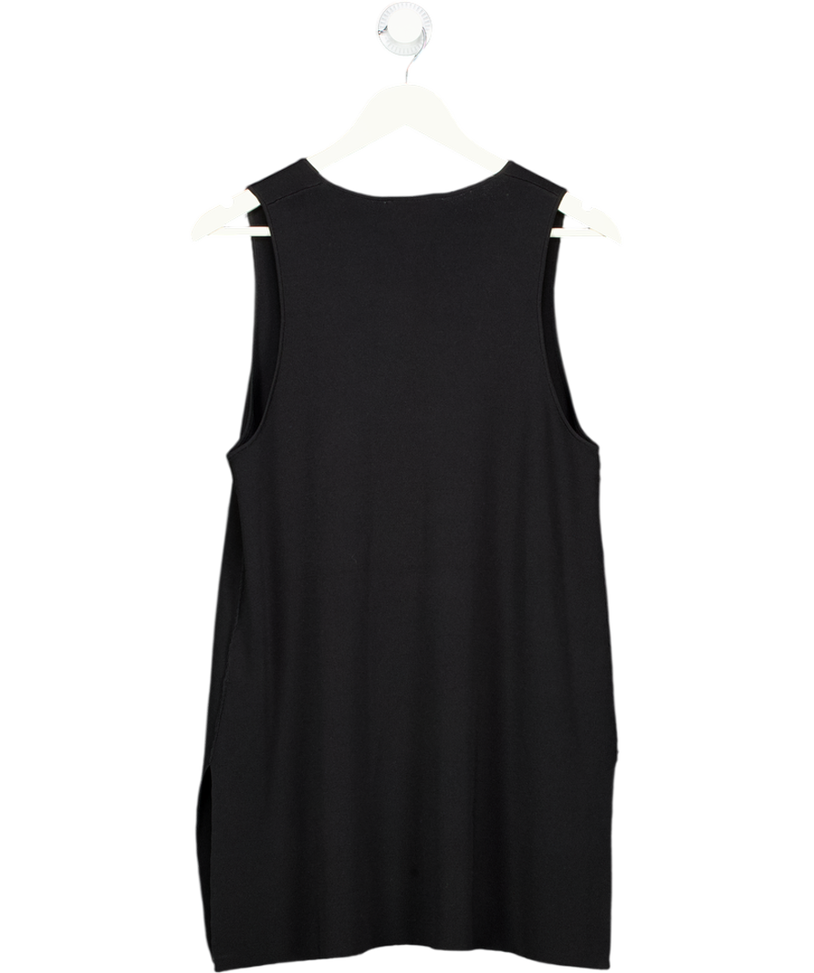 DISSH Black Scoop Neck Knit Top With Side Splits UK M
