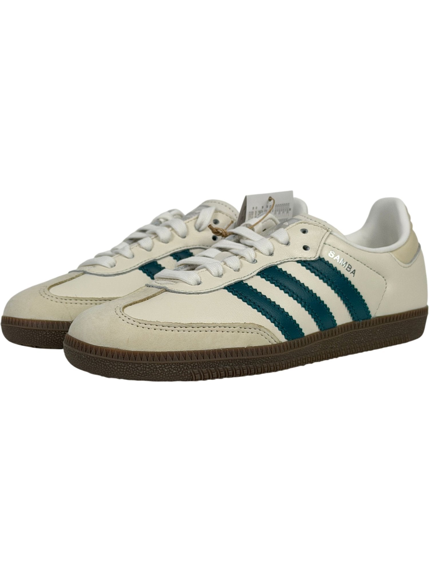 ADIDAS Beige Samba OG Retro Trainers UK 3