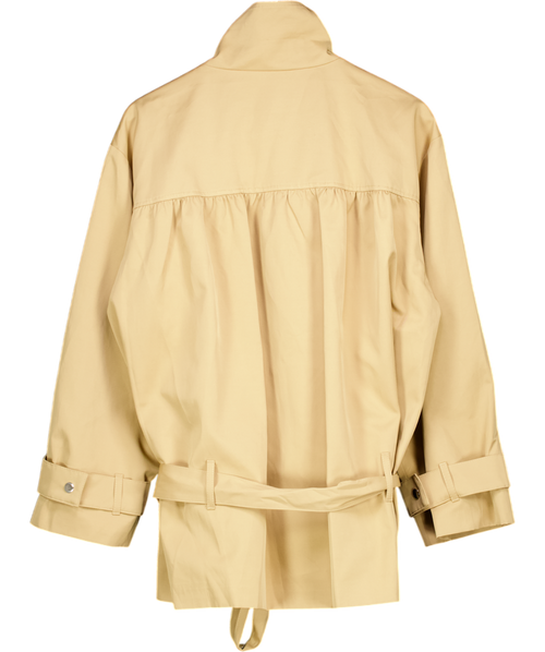 ASOS Beige Funnel Neck Belted Jacket UK S