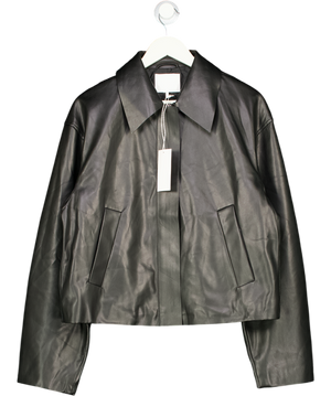 NA-KD X Katarina Krebs Black Short Faux Leather Jacket UK 8