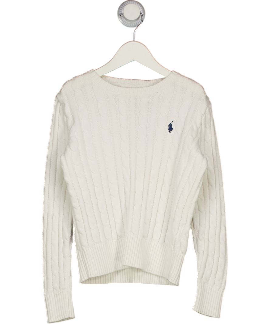 Polo Ralph Lauren White Cable Knit Jumper 8 Years