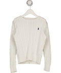 Polo Ralph Lauren White Cable Knit Jumper 8 Years
