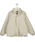 gymshark Beige Oversized Puffer Jacket UK XS