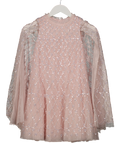 Needle & Thread Pink Heart Lattice Cape Kids Dress 7 Years