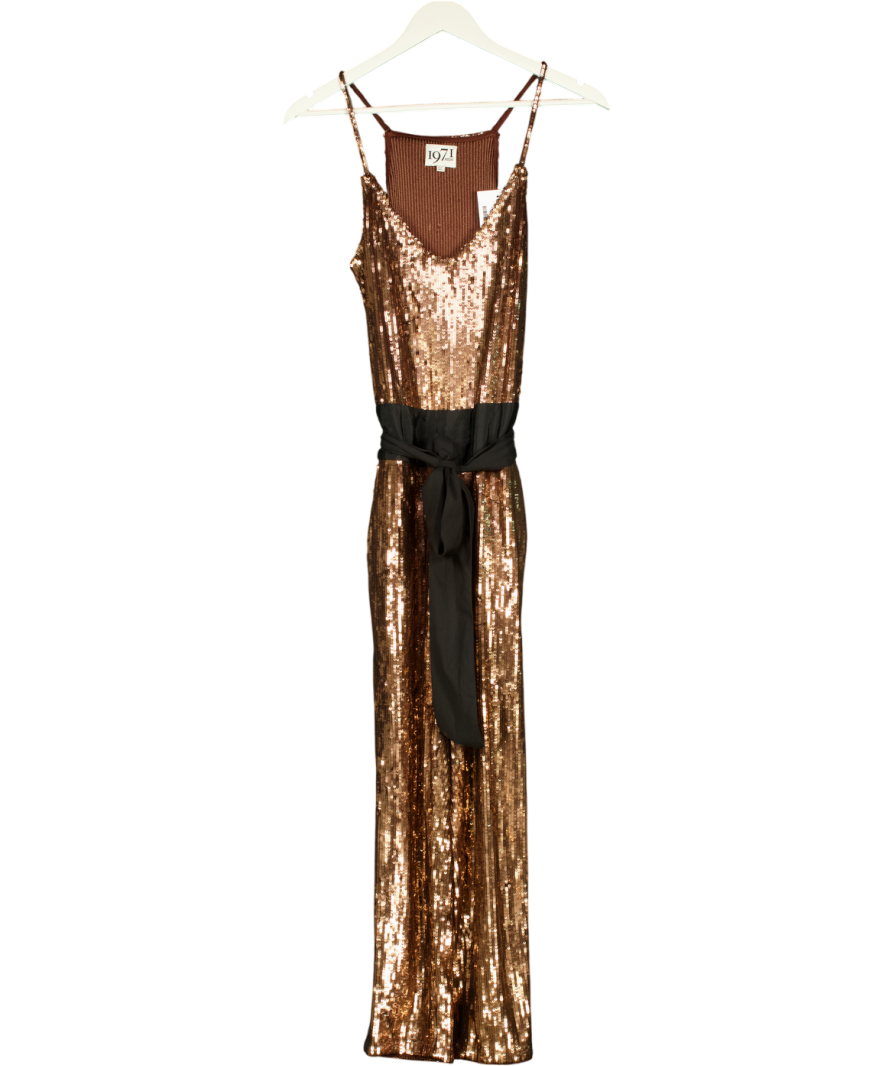 REISS Metallic M725 1971 Sequin Jumpsuit UK 6