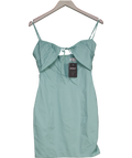 Oh Polly Blue Ruched Bust Cut Out Tie Mini Bodycon Dress UK 10