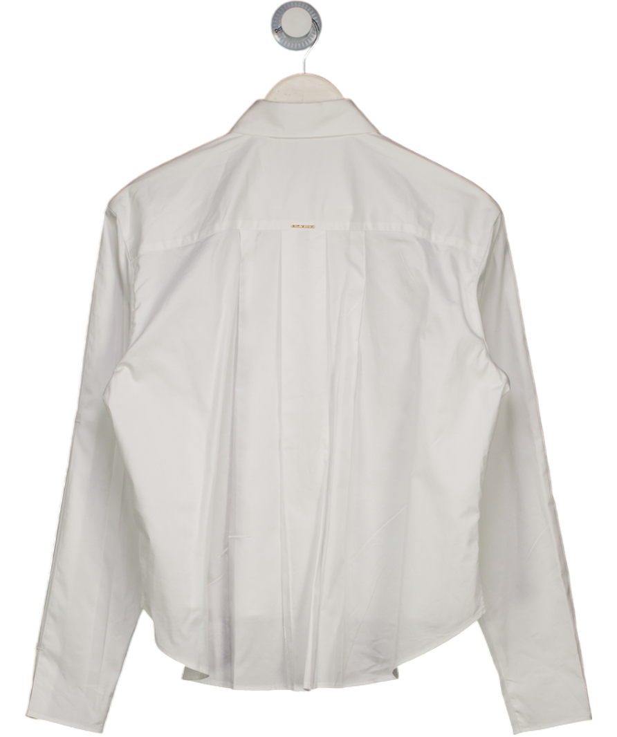 Holland Cooper Eleanor White Boxy Fit Monogrammed Shirt UK 8