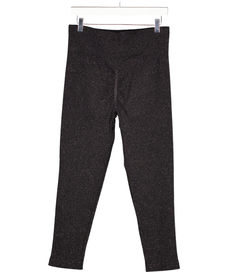 Black Glitter High Waist Leggings UK XXXL