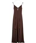 WHITE FOX Summer Solstice Maxi Dress Chocolate Brown UK S