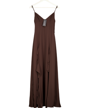 WHITE FOX Summer Solstice Maxi Dress Chocolate Brown UK S