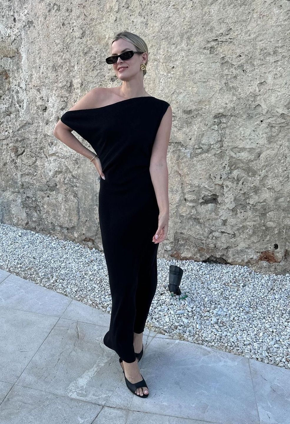 DISSH Black Long Dress UK M