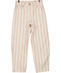 ZARA Pink Collection Tapered Mid-waist Striped Jeans UK 6