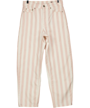 ZARA Pink Collection Tapered Mid-waist Striped Jeans UK 6