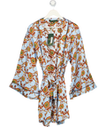 Holland Cooper Silk Dressing Gown - Sky Blue UK XS