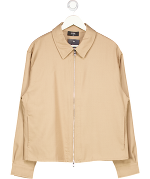 Icon Amsterdam Brown Collared Cropped Zip Up Overshirt UK M