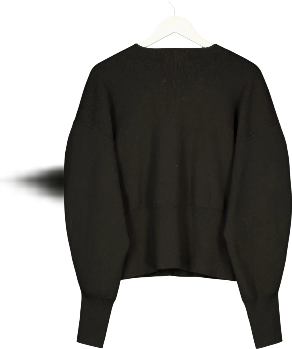 LOUNGE Black Ribbed Knitted Cardigan UK XXL
