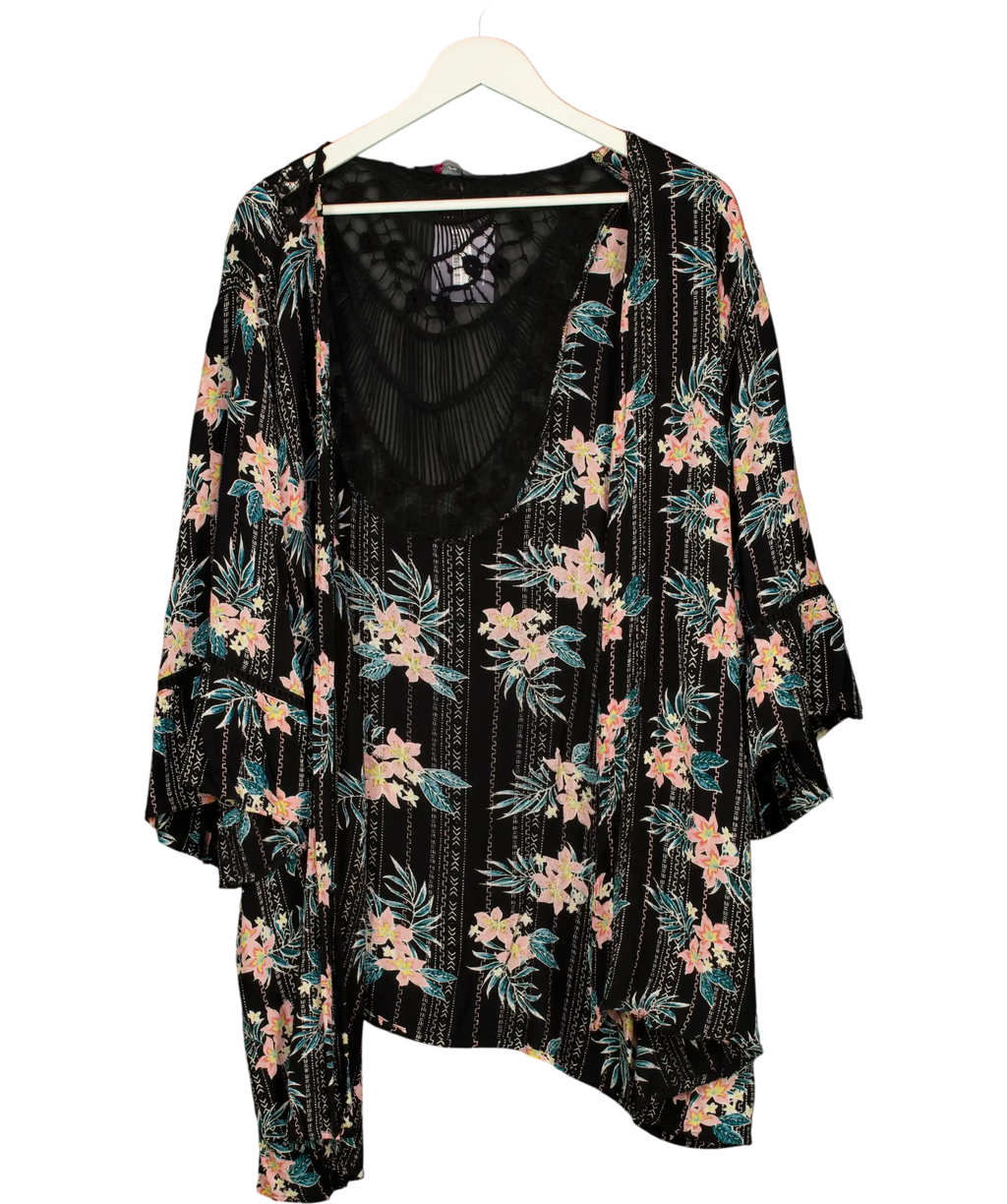 Yours With Black And Pink Cardigan UK XL