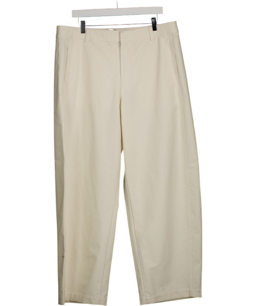 Uniqlo Cream Jersey Barrel Leg Trousers UK XXL