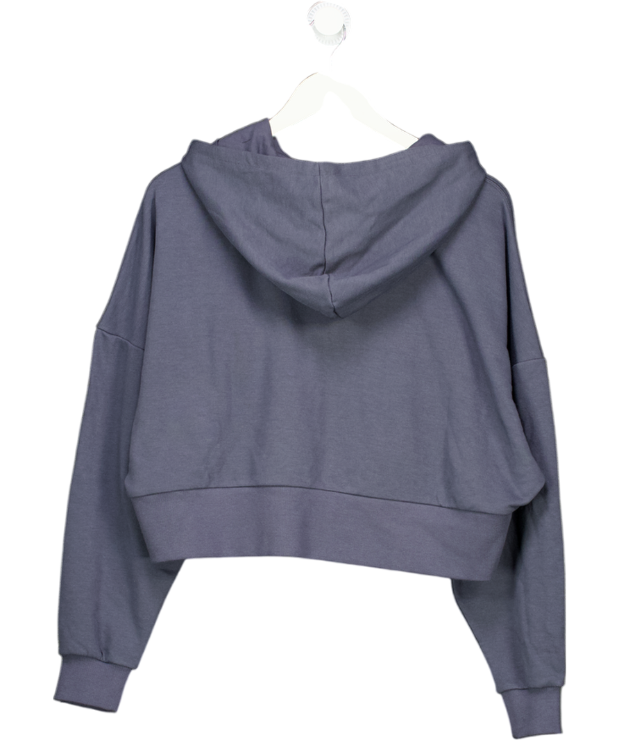 My Protein Blue Basics Zip Through Cropped Hoodie UK S