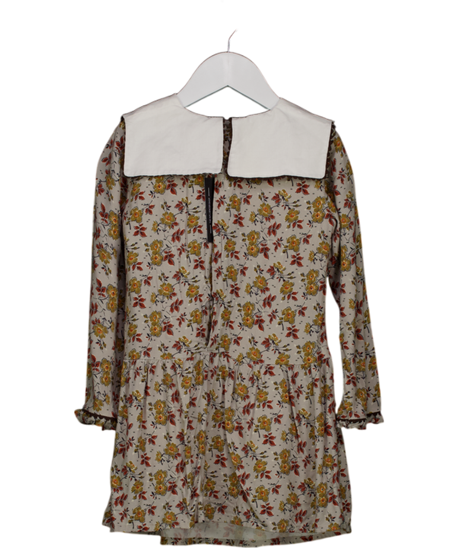 La Coqueta Green Laura Girl Drop Waist Sage Floral Dress 5 Years