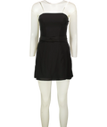 Oh Polly Cecilia  Scarf-detail A-line Mini Dress In Black UK 8