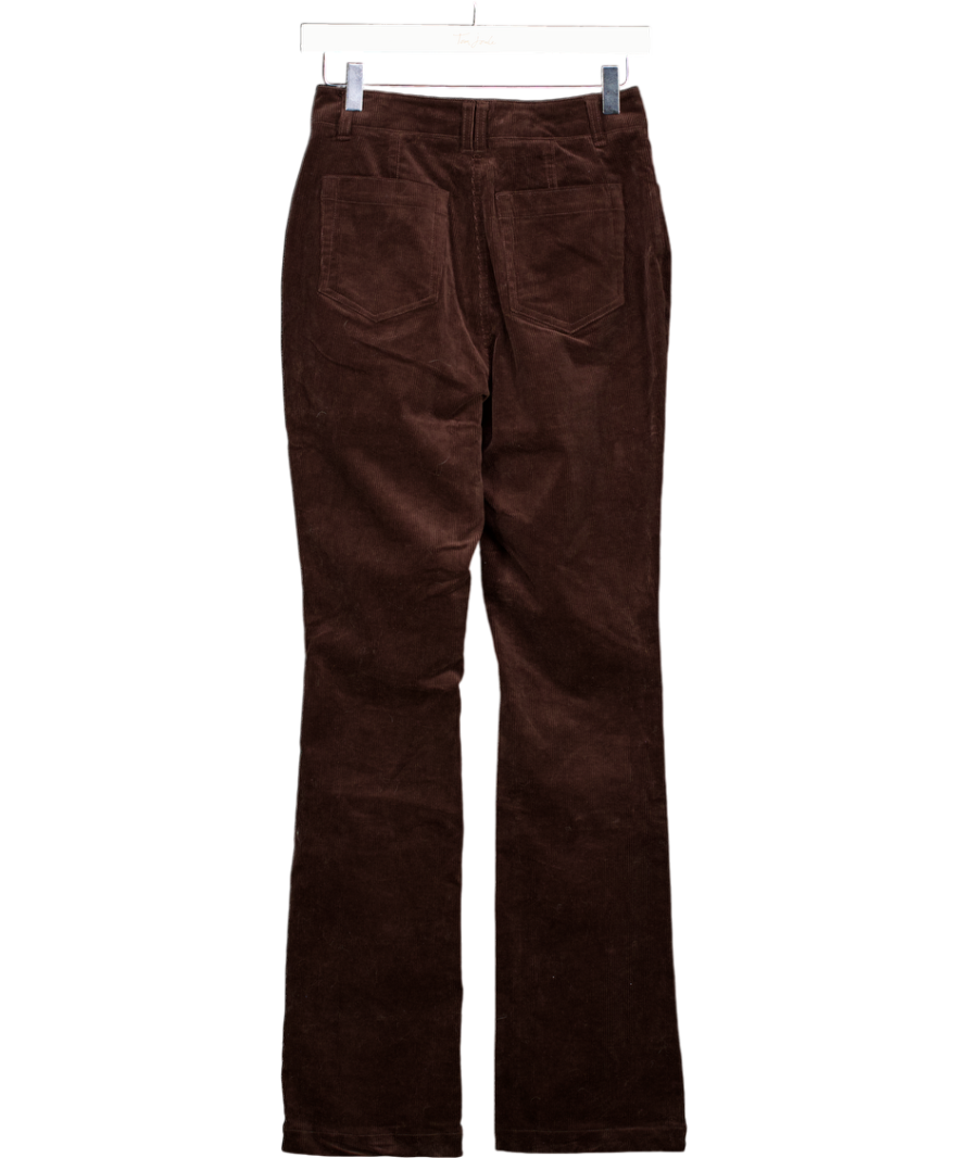 Karen Millen Chocolate Brown Stretch Cord Kickflare Jeans UK 6