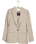 REISS Beige Emily Wool Blend Tailored Blazer UK 10
