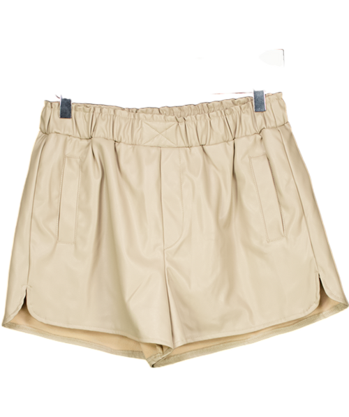 ASOS Beige Leather Shorts UK 10