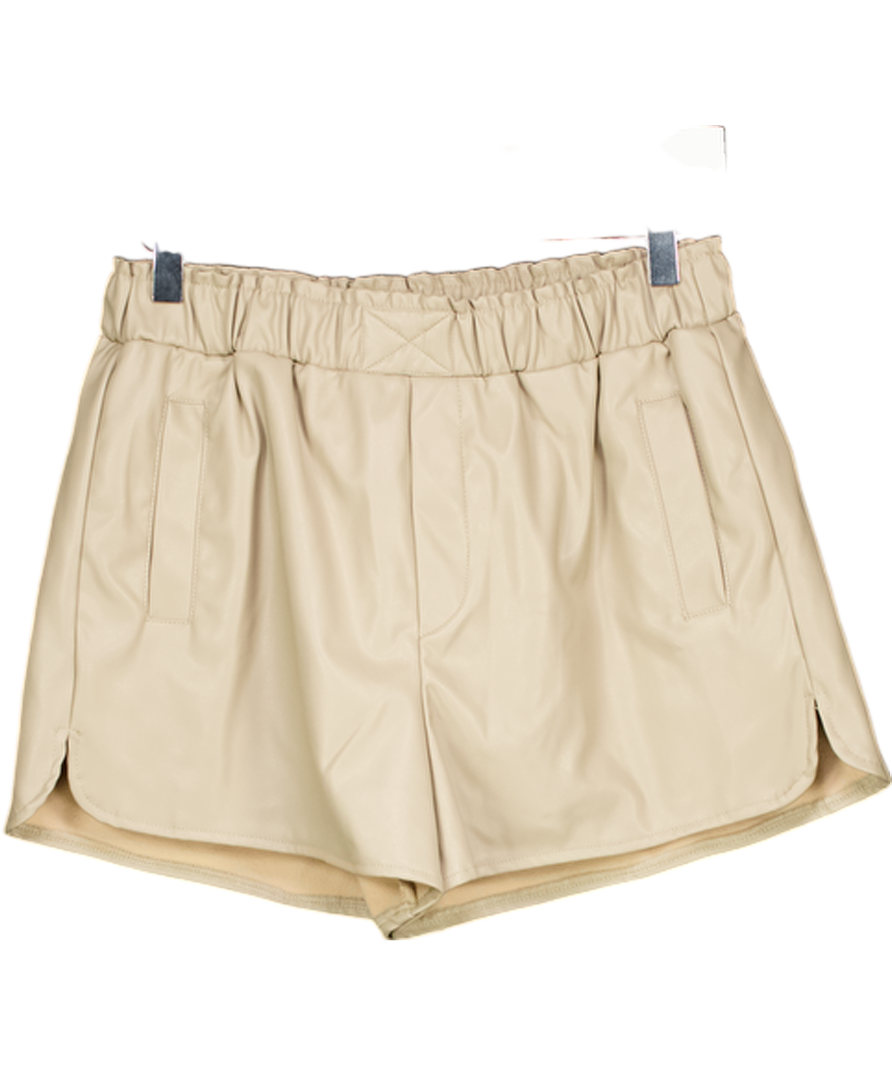 ASOS Beige Leather Shorts UK 10