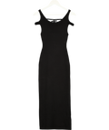 1886 Black Rib Knit Maxi Dress UK S