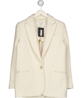 REISS Cream Malia Boucle Textured Blazer UK 8